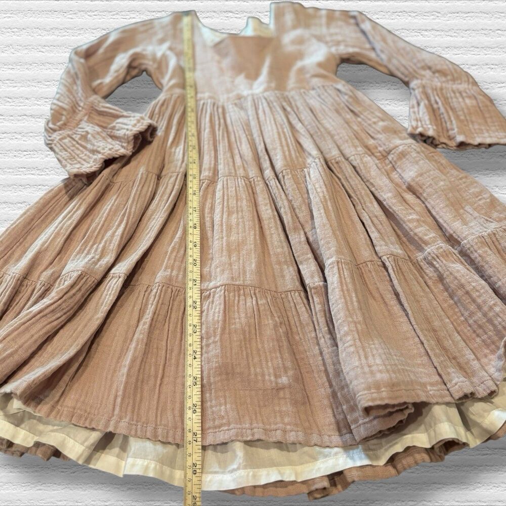 WDW 2019 Julia Dress Girls 10 Earthy Mauve Muslin Gauze Cotton Boho - Picture 3 of 8
